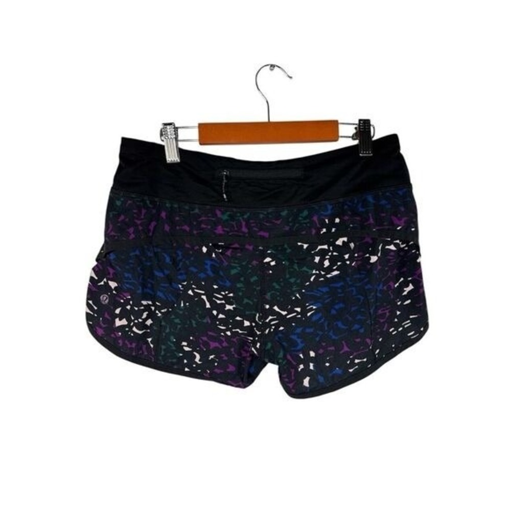 Lululemon Shorts Womens Black Purple Size 6 Speed Up Gym Activewear Athleisure - Picture 2 of 10